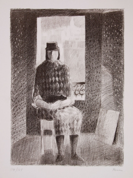 Facen, Willi (1930-2022) handsignierte Lithografie HARLEQUIN 114/125