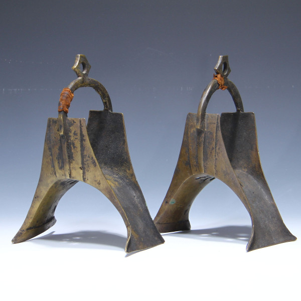 Paar Bronze Steigbügel / African Islamic Hausa Stirrups - Nigeria / Mali 19. Jh.