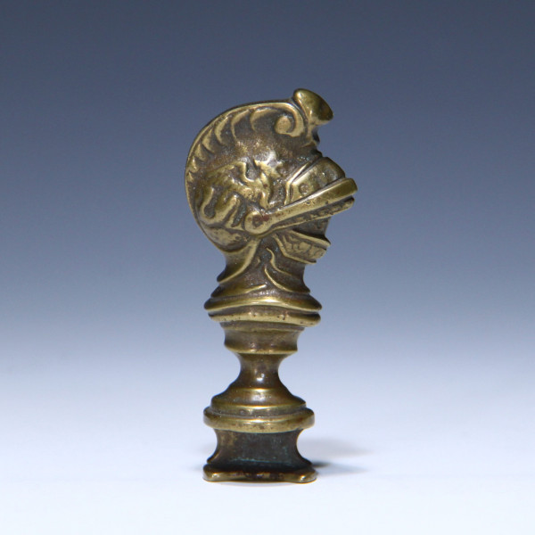 Historismus Bronze Pfeifenstopfer Ritterhelm - Ende 19. Jahrhundert