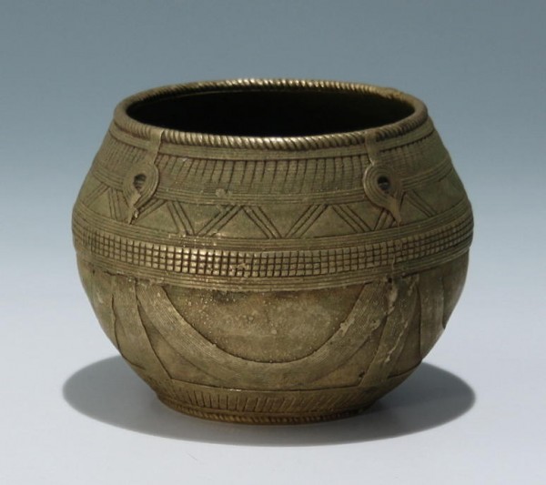 Indian Dhokra Brass Bowl from Orissa - 19th C.