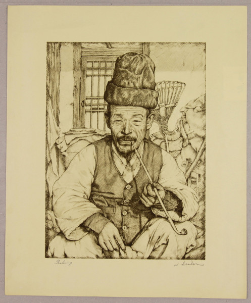 Seiler, Willy (1903-1988) 3 signierte Radierungen Nagano Japan