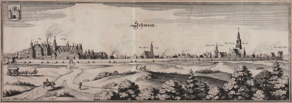 Schwedt - "Schweet" - Merian Kupferstich um 1652