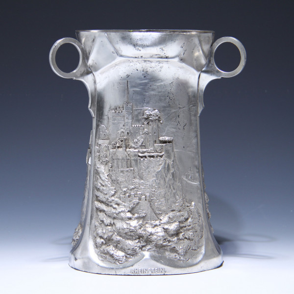 WMF Jugendstil Britannia Metall Weinkühler RHEINSTEIN ELTZ COCHEM - 1915