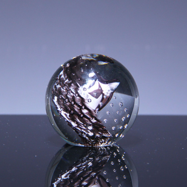 PFEIFFER-Holland Briefbeschwerer Paperweight mit Luftblasennetz - 679 Gramm