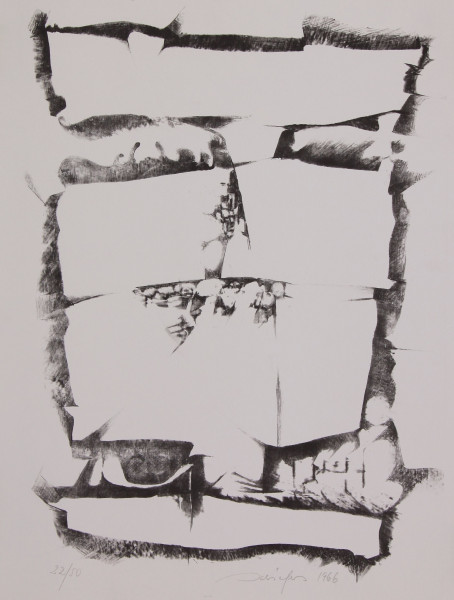 Schriefers, Werner (1926-2003) - Signierte Offsetlithografie datiert 1966