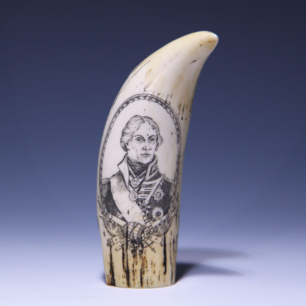 HMS Victory Commander Horatio Nelson - Scrimshaw Resin Copy 20th C
