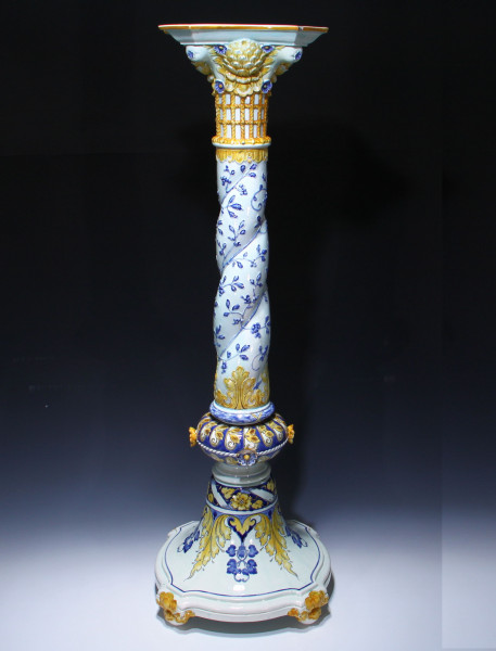 Villeroy & Boch Mettlach Jugendstil Blumensäule circa 1910 - 89,8 cm