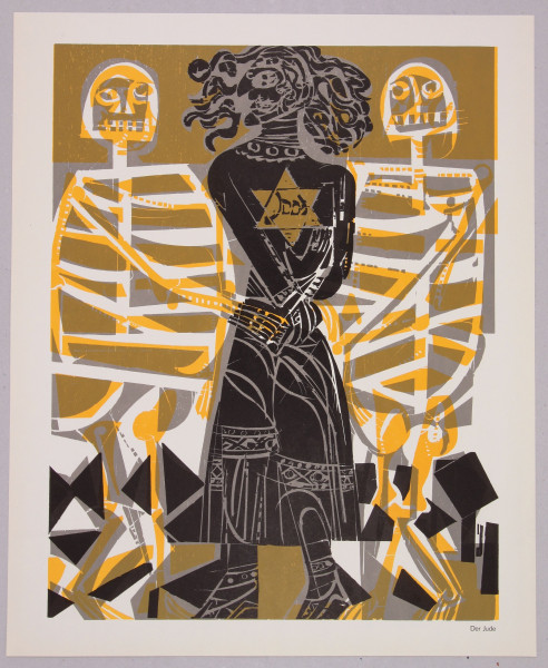 Grieshaber, HAP (1901-1981) Totentanz von Basel 1966 - DER JUDE