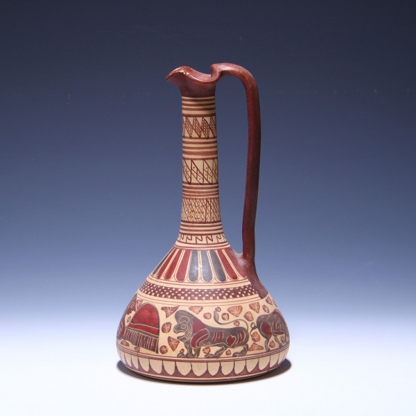 Museumsreplik einer antiken griechischen Vase / Corinthian Oenochoe 600 B.C.