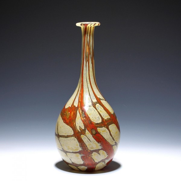 Hohe Mdina / Malta Tiger Pattern Vase Design Michael Harris - 37,3 cm