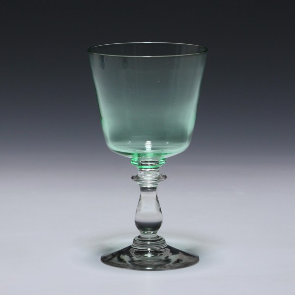 Bleikristall Weinglas MATHILDE mit Uranglaskelch - Anfang 20. Jh. - 13,6 cm
