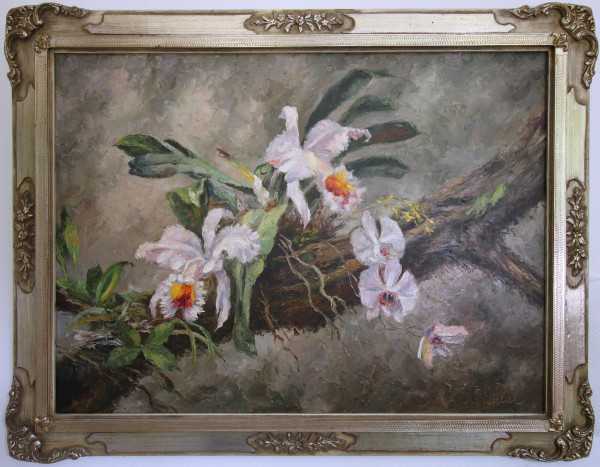 Rochel, Siegfried (1904- 1985) Ölgemälde ORCHIDEEN - Mitte 20. Jh.