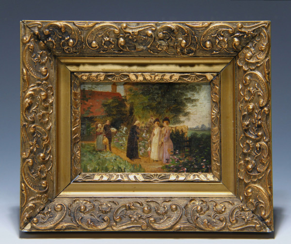 .Ölgemälde L’ABBÈ CONSTANTIN - LA VISITE nach Henri BRISPOT (1846-1928) circa 1900