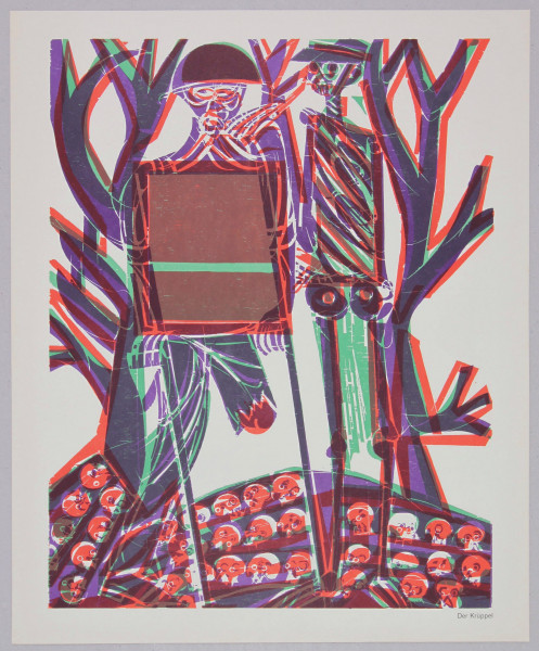 Grieshaber, HAP (1901-1981) Totentanz von Basel 1966 - DER KRÜPPEL